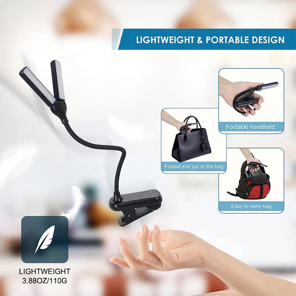 14 LED Clip On Book Light Lamp