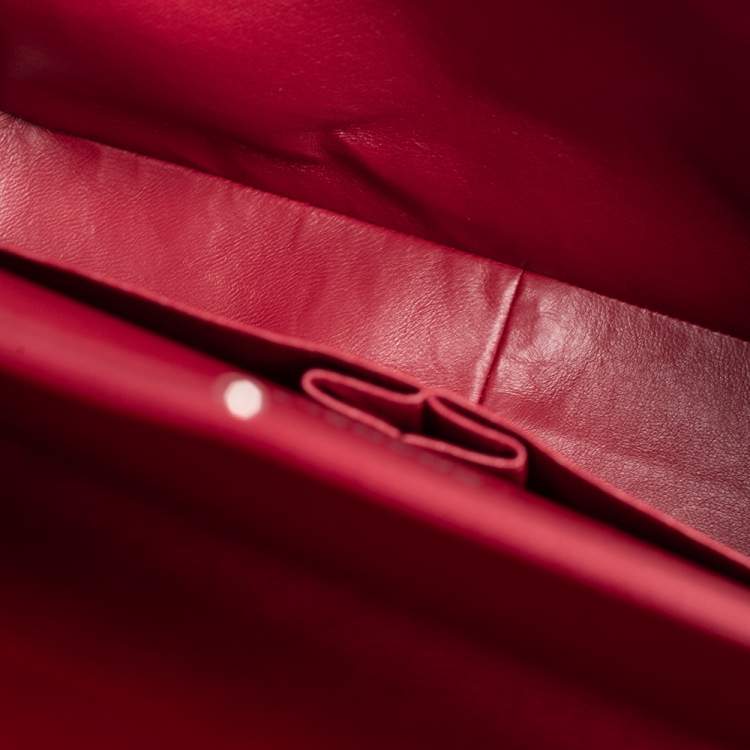 Chanel Red Quilted Caviar Leather Maxi Classic Double Flap Bag