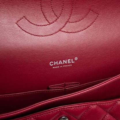 Chanel Red Quilted Caviar Leather Maxi Classic Double Flap Bag