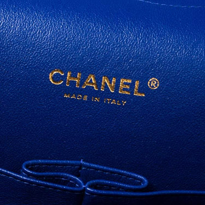 Chanel Blue Quilted Caviar Leather Maxi Classic Double Flap Bag