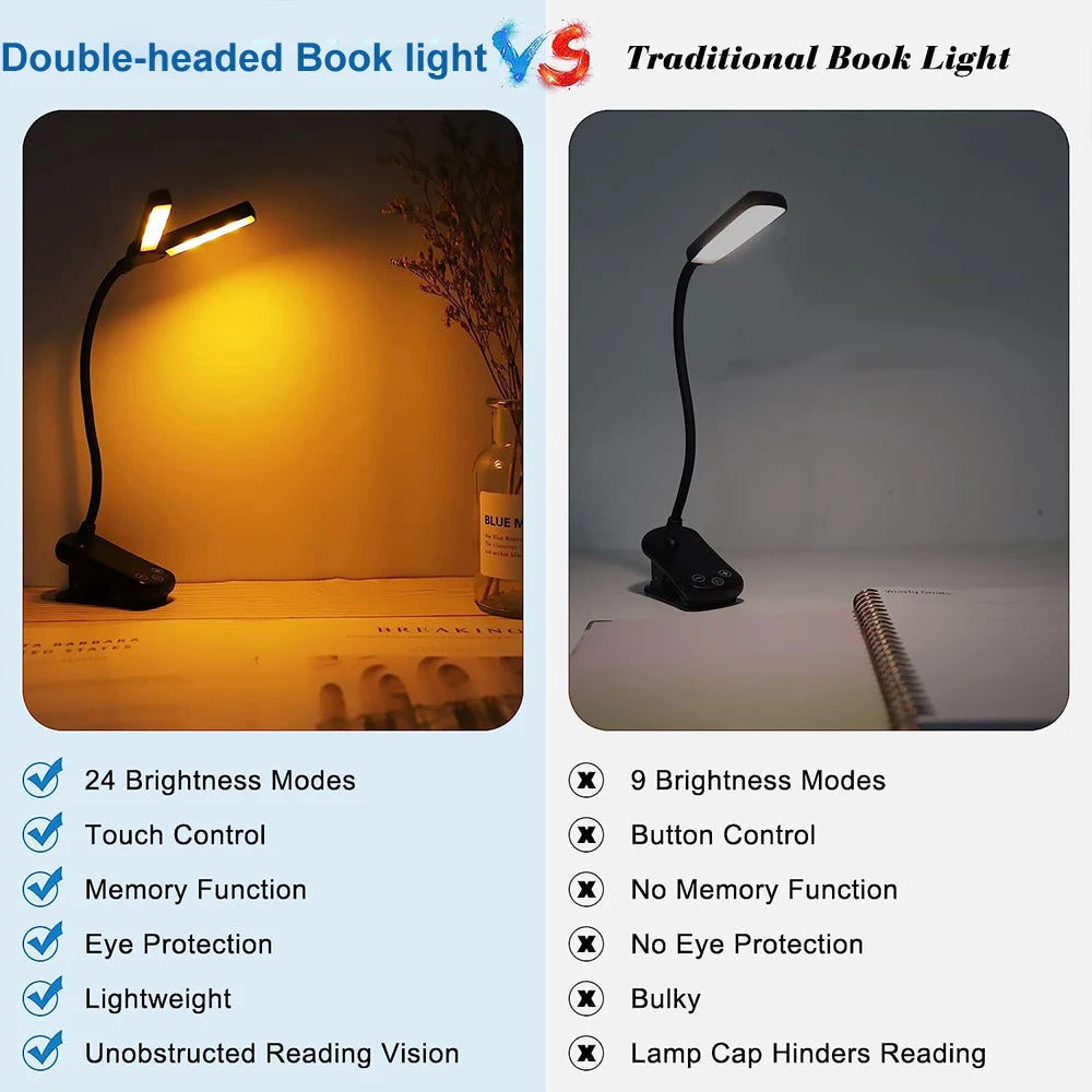 14 LED Clip On Book Light Lamp