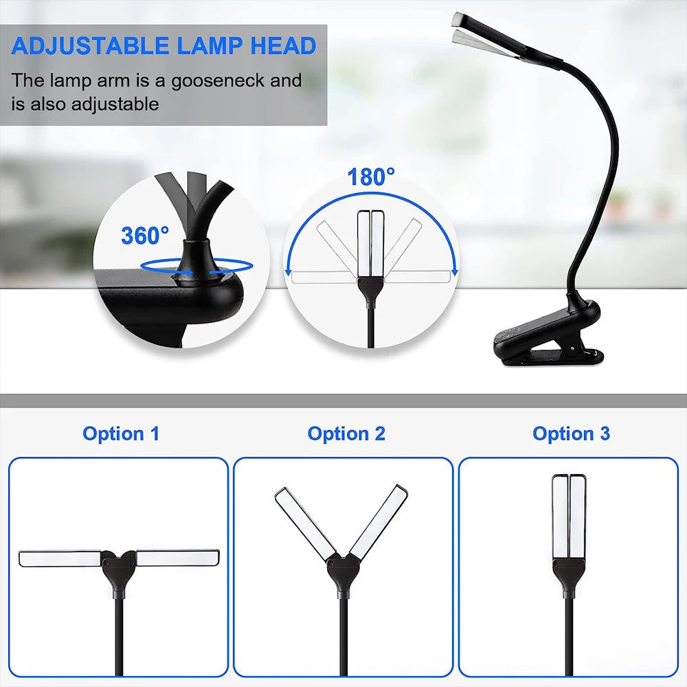 14 LED Clip On Book Light Lamp